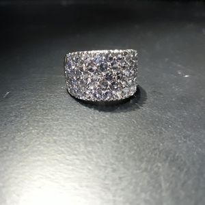 Natural Tanzanite Cluster Ring F10